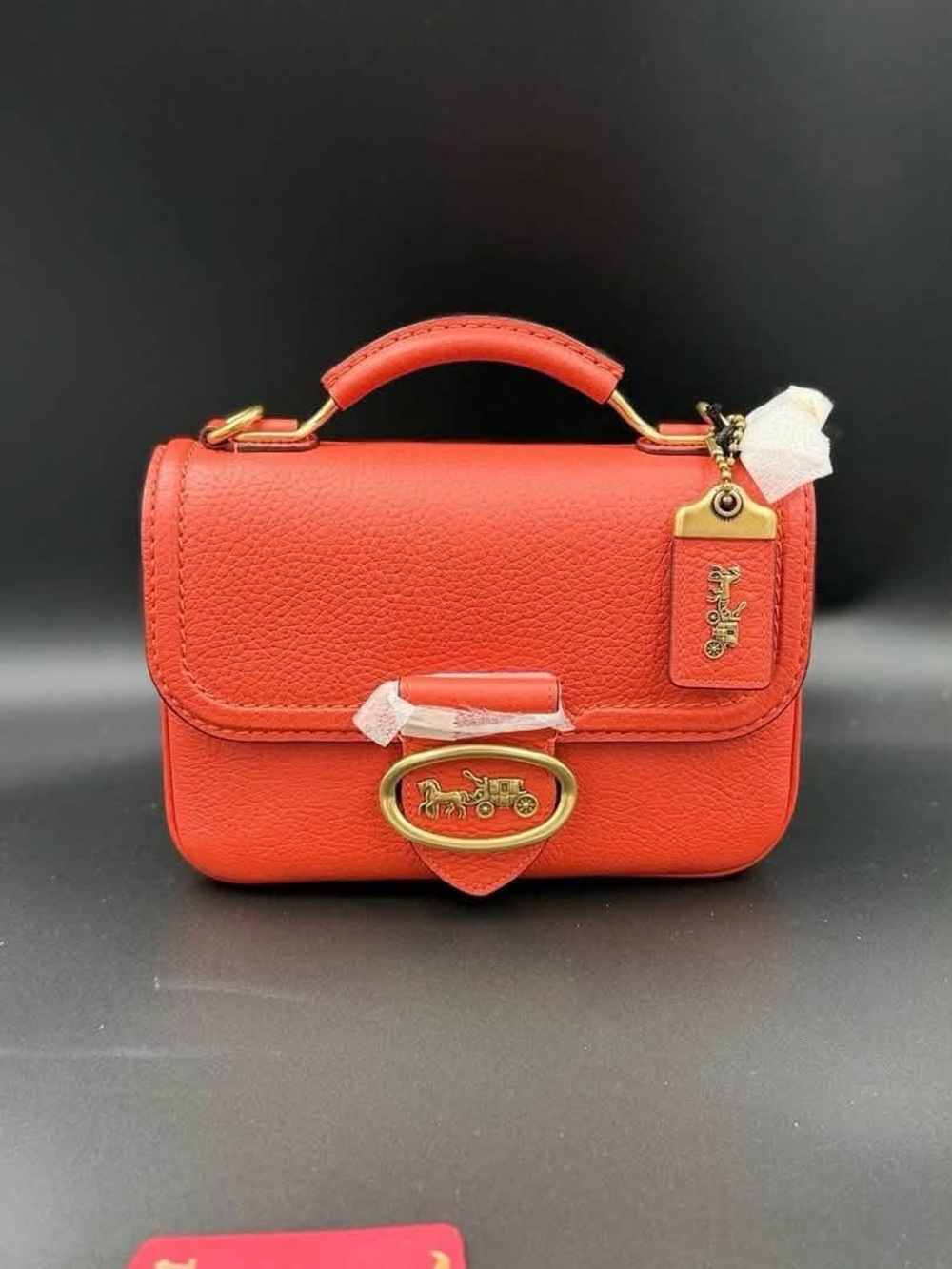 Coach Riley Top Handle 22 in Mango - Picture 2 of 9